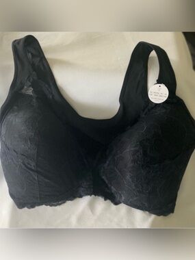 Lacy Bra Lucy Breeze Back Smoothing Bra Black Size 50 DD NWT Beautiful